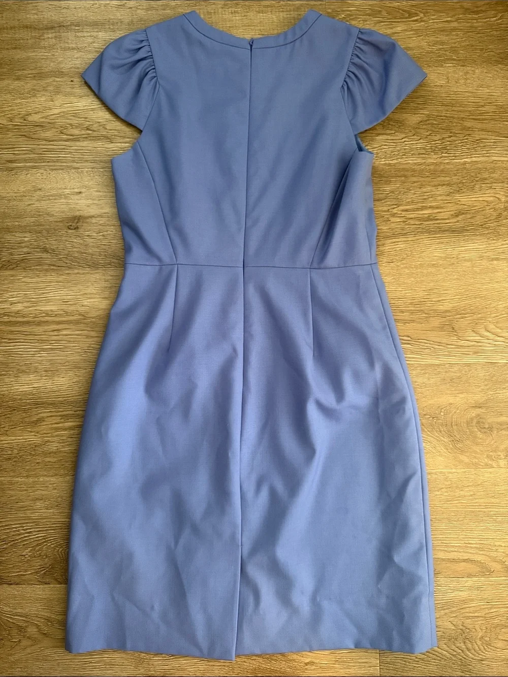 J. Crew Periwinkle Sheath Dress with Flutter Sleeves
